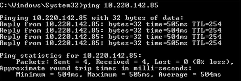 PING test over Telikom PNG