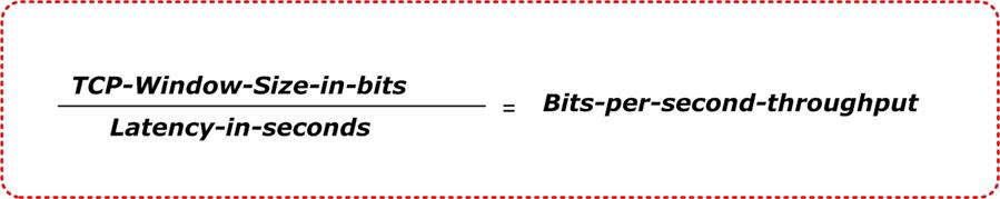 THE FORMULA TO CALCULATE TCP THROUGHPUT