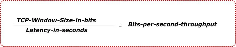 THE FORMULA TO CALCULATE TCP THROUGHPUT