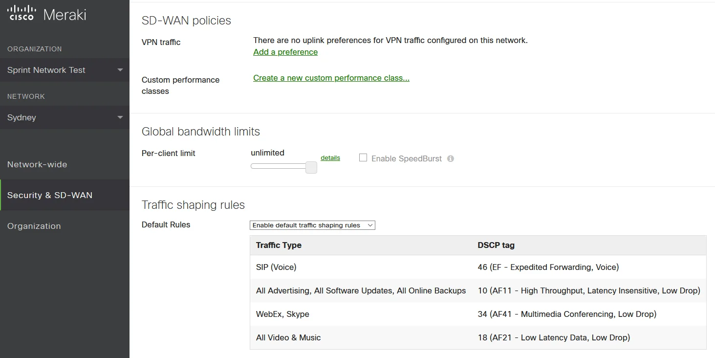 Cisco Meraki SD-WAN